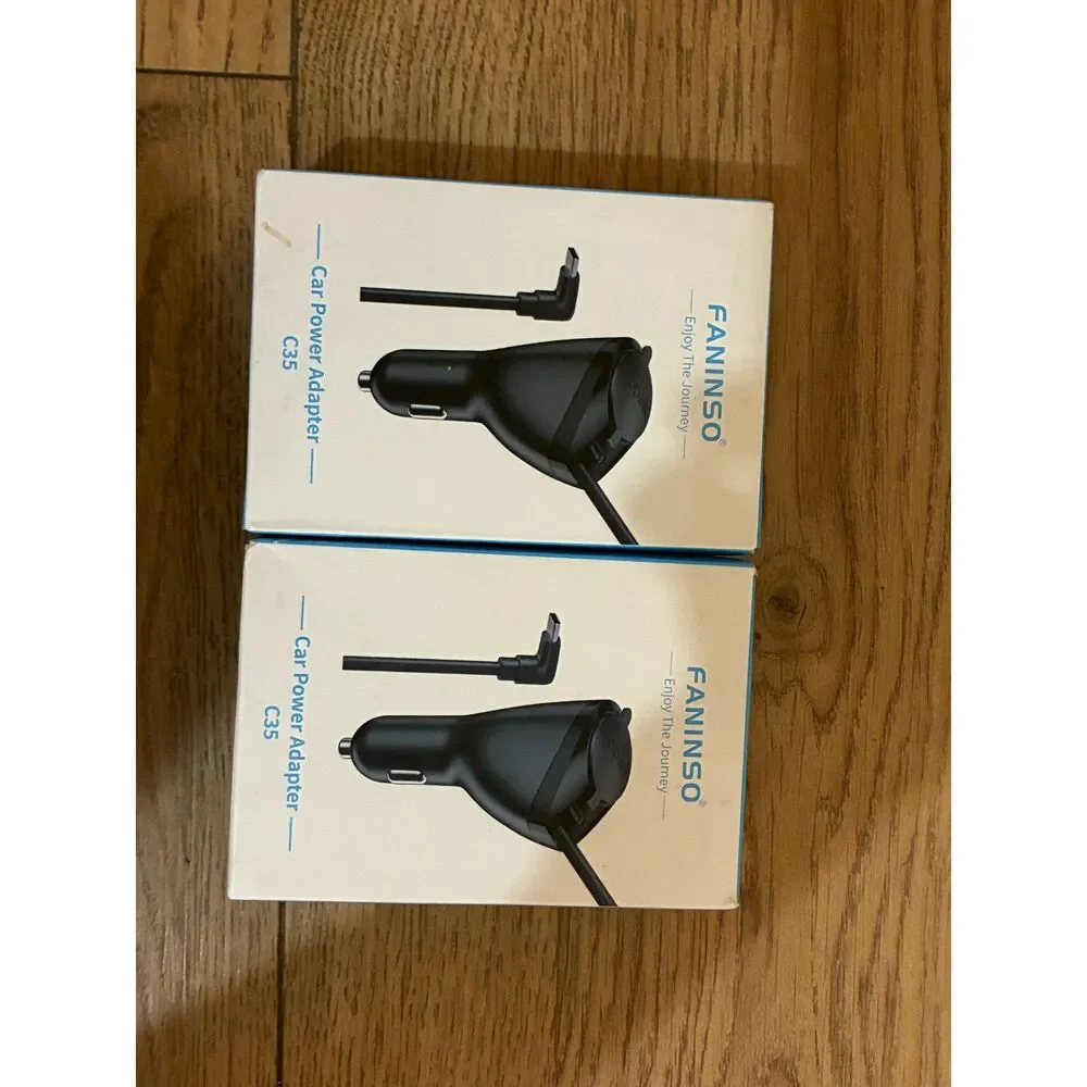 Faninso C35 Car Power Adapter 45W Fast Charge USB-C 11.5FT Cable (2 Available)